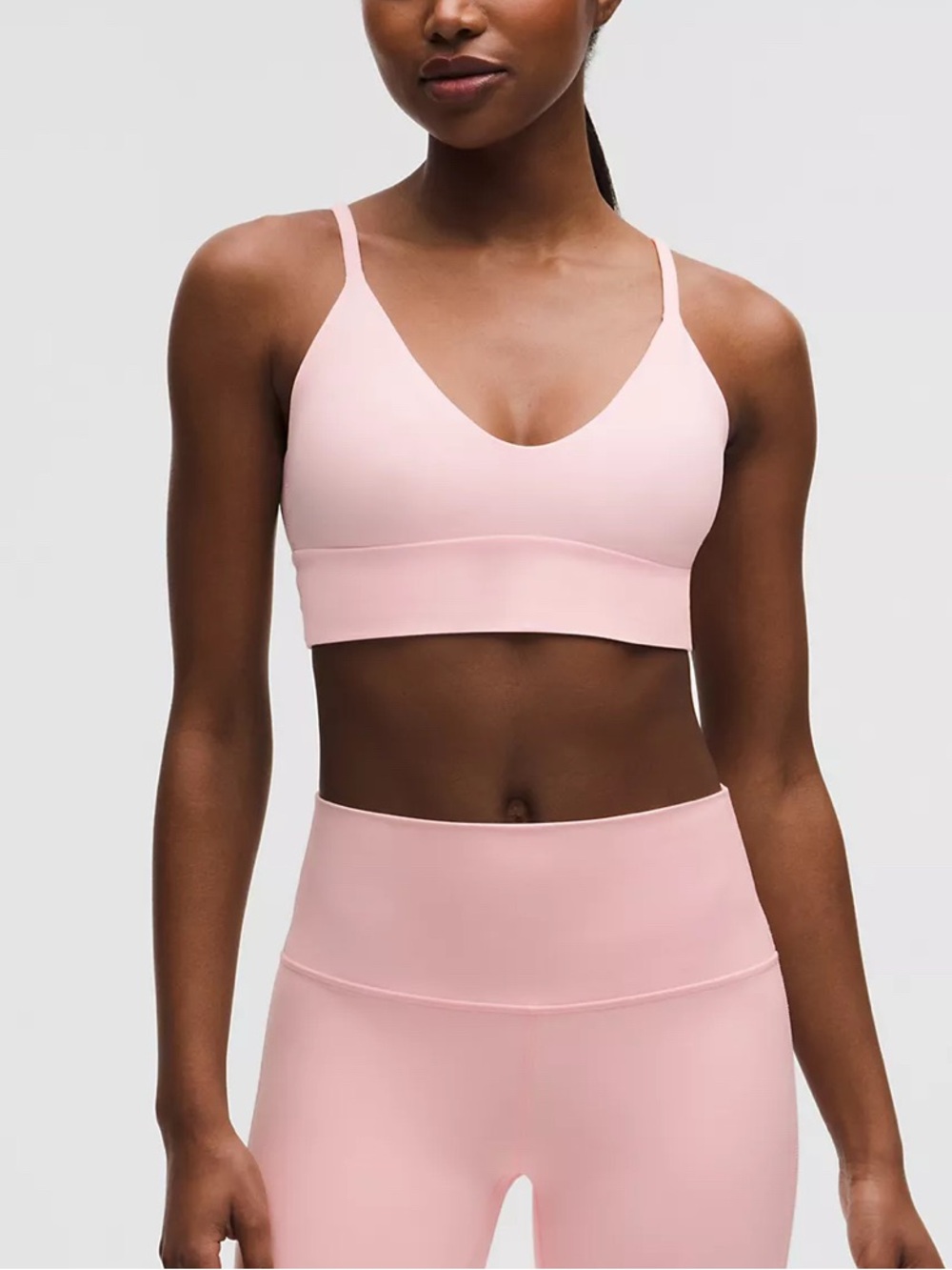 lululemon Focuser Scoop-Neck Bra Nulu Light Support, A/B Cup M medium pink haze